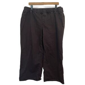Eileen Fisher Woman Pull On Cropped Wide Leg Pants Size 1X